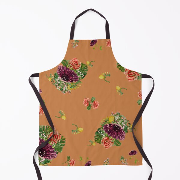 Artikelvorschau, Dahlia palm flower pattern a watercolor orange entworfen und verkauft von Yana Mustafina | Boho Soulful Designs.
