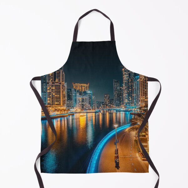 Item preview, Fantastic nighttime skyline with illuminated skyscrapers. Dubai, UAE designed and sold by RaimondKlavins.