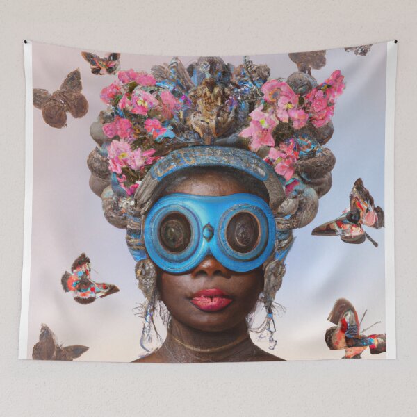 Item preview, Unusual Altered Steampunk Portrait Painting with Goggles ( Steampunk ) designed and sold by RadRococo.