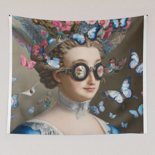 Item preview, Unusual Altered Steampunk Portrait Painting with Goggles ( Steampunk ) designed and sold by RadRococo.