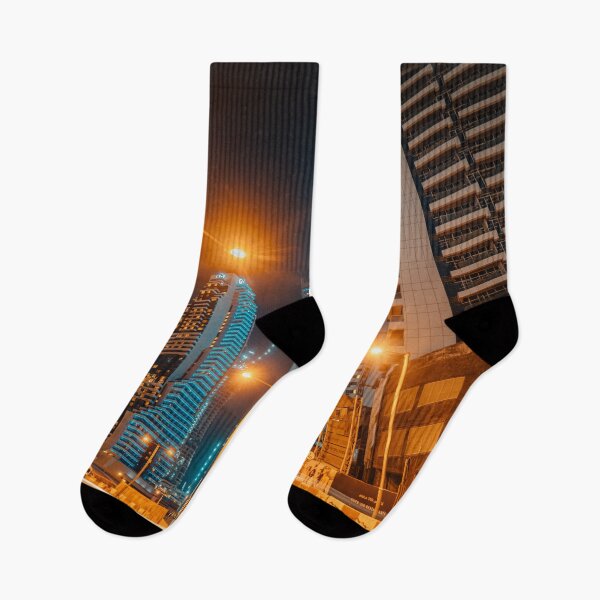 Item preview, Fantastic nighttime skyline with illuminated skyscrapers. Dubai, UAE designed and sold by RaimondKlavins.