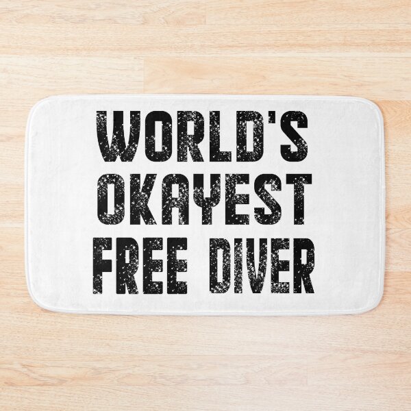 Item preview,  world's okayest free diver - best freediving & spearfishing gift idea for a deep blue ocean bottom lovers designed and sold by Live  Today.
