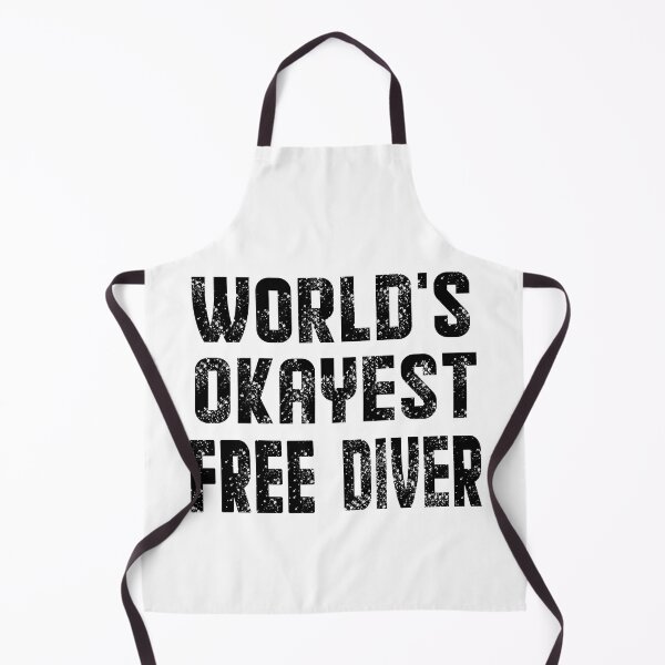 Item preview, world's okayest free diver - best freediving & spearfishing gift idea for a deep blue ocean bottom lovers designed and sold by Live Today.