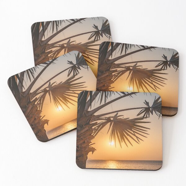 Item preview, beautiful palm sunset time designed and sold by RaimondKlavins.