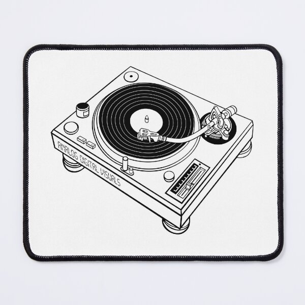 Item preview, DJ Turntable Retro Graphic Tee (Black Lines) Analog / Music designed and sold by analogdigitalvz.