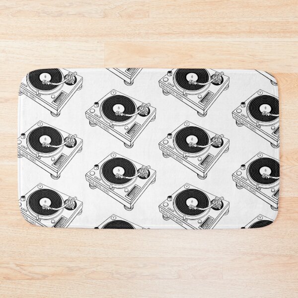 Item preview, DJ Turntable Retro Graphic Tee (Black Lines) Analog / Music designed and sold by analogdigitalvz.