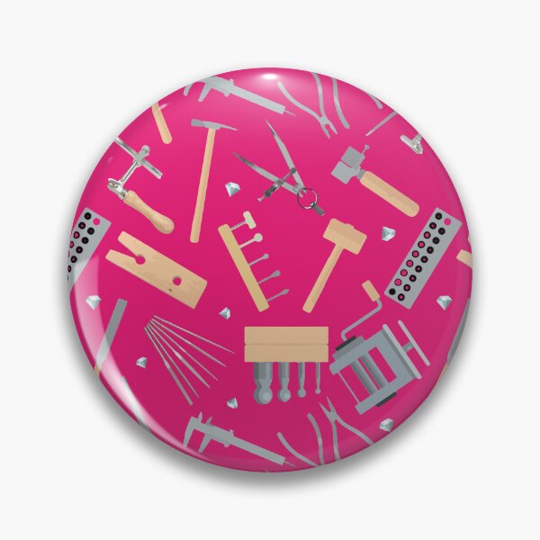 Item preview, Metalsmith's tools pattern jewelry making jeweler gift tool addiction pink motive designed and sold by MetalicBabe.