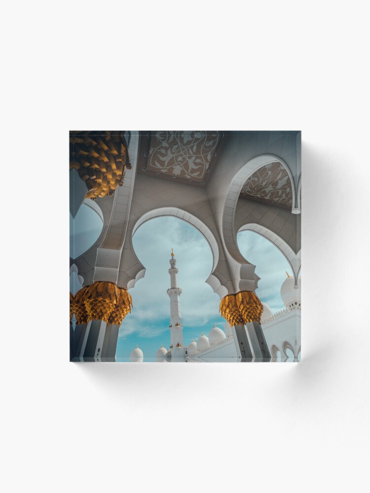 Thumbnail 1 von 5, Acrylblock, Sheikh Zayed Grand Mosque at dusk, Abu-Dhabi, UAE designt und verkauft von RaimondKlavins.