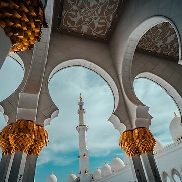Imagen de la obra Sheikh Zayed Grand Mosque at dusk, Abu-Dhabi, UAE de RaimondKlavins