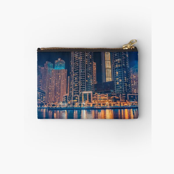 Item preview, Fantastic nighttime skyline with illuminated skyscrapers. Dubai, UAE designed and sold by RaimondKlavins.