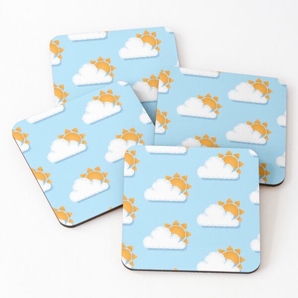 Item preview, Retro Pixel Sunshine and Cloud Weather Icon Design designed and sold by 8BitTrip.