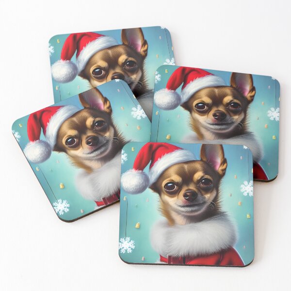 Item preview, Christmas Chihuahua Wearing A Santa Hat designed and sold by ZenEverAI.
