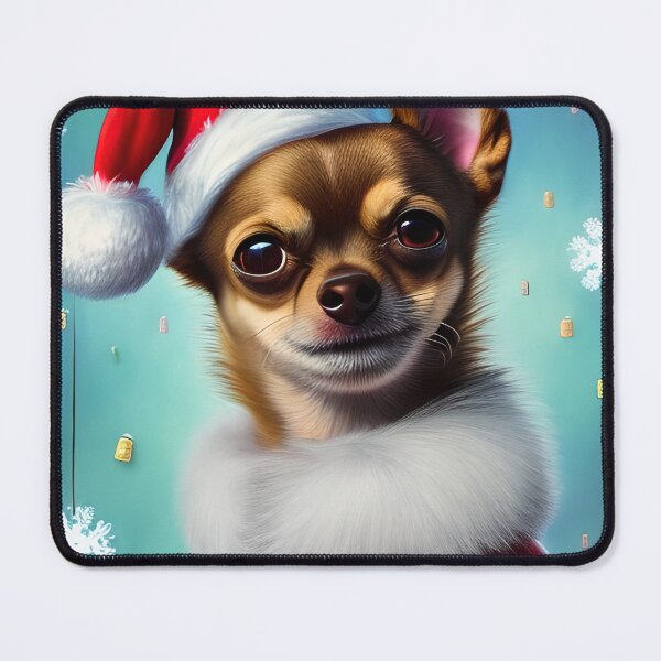 Item preview, Christmas Chihuahua Wearing A Santa Hat designed and sold by ZenEverAI.