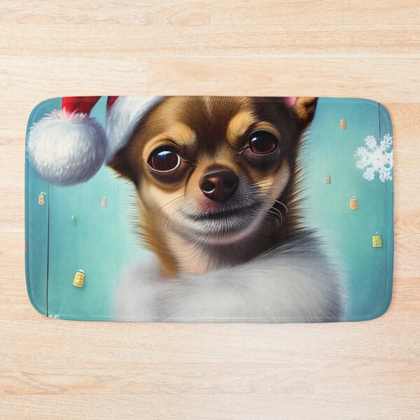 Item preview, Christmas Chihuahua Wearing A Santa Hat designed and sold by ZenEverAI.