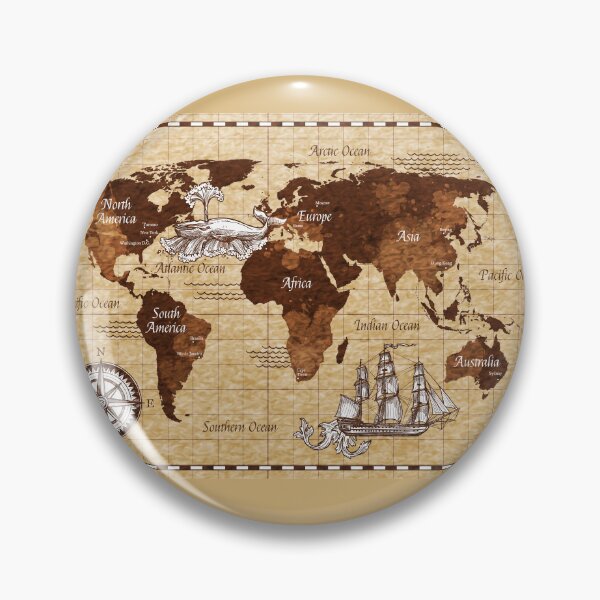 Item preview, Hand drawn retro map designed and sold by Alizo  Antique.