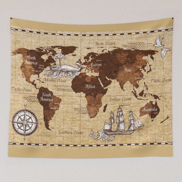 Item preview, Hand drawn retro map designed and sold by Alizo  Antique.