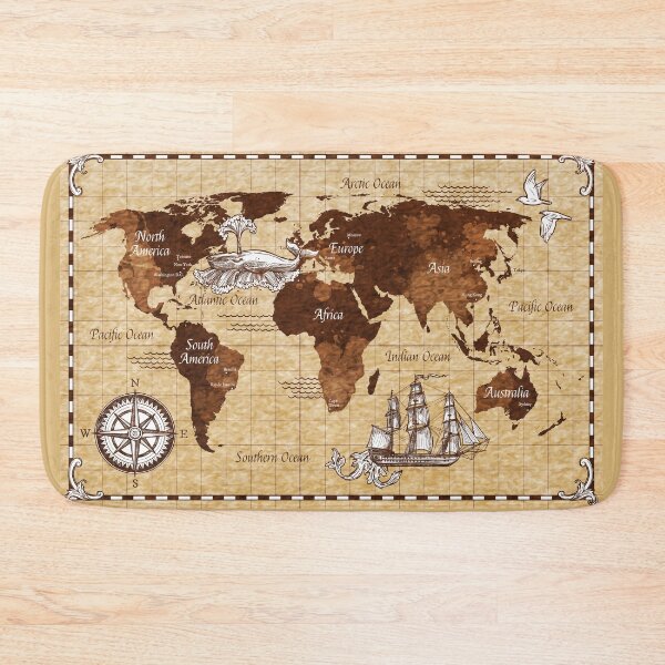 Item preview, Hand drawn retro map designed and sold by Alizo  Antique.