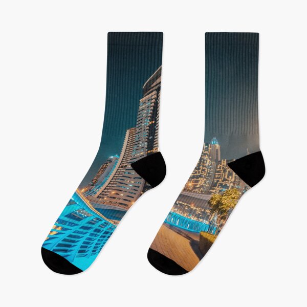 Item preview, Fantastic nighttime skyline with illuminated skyscrapers. Dubai, UAE designed and sold by RaimondKlavins.
