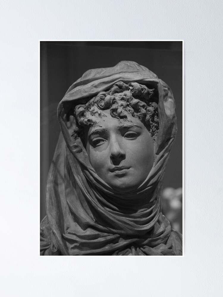 "Fantasy Bust of a Veiled Woman (Marguerite Bellanger?)" Poster for Sale by dbernadette930