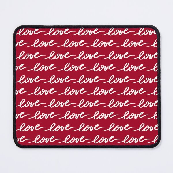 Item preview, Valentine's Day Red and White Love Text Pattern designed and sold by sweetbelle.