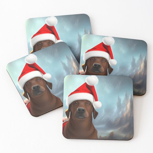 Item preview, Santa Dog designed and sold by FamiliarPufferfish.