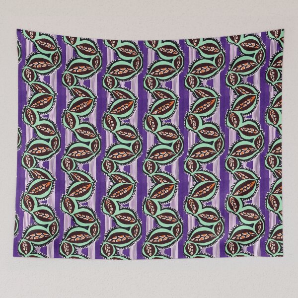 Item preview, EA Séguy botanical floral print – purple and green designed and sold by rpvga.