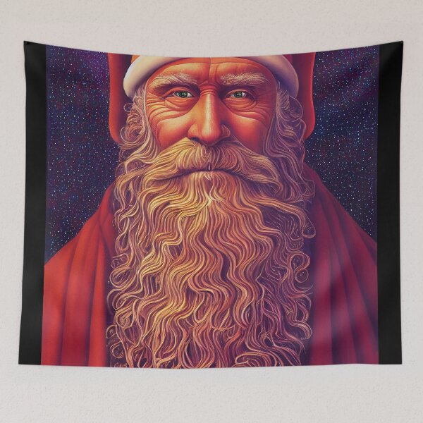 Item preview, Psychedelic art of a santa claus designed and sold by MimozaStudio.