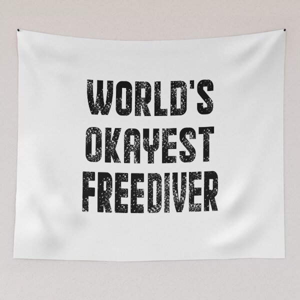 Item preview,  world's okayest free diver - best freediving & spearfishing gift idea for a deep blue ocean bottom lovers designed and sold by Live  Today.