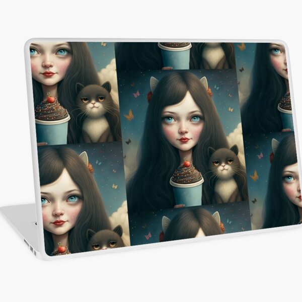 Mariecat and blacky the cat Laptop Skin