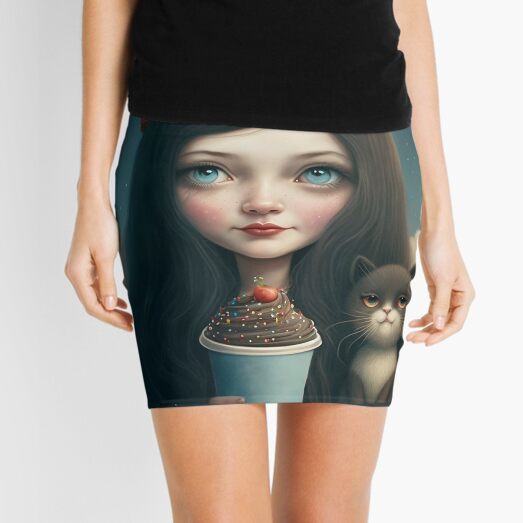 Mariecat and blacky the cat Mini Skirt