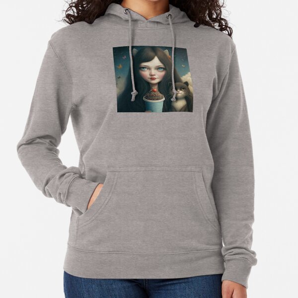 Mariecat and blacky the cat Lightweight Hoodie