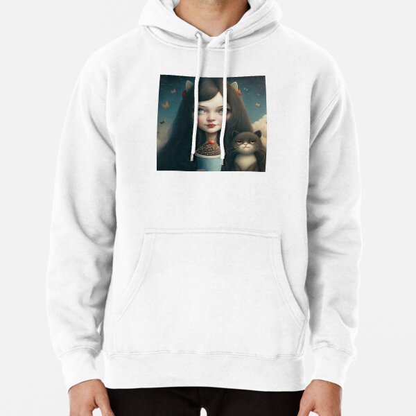 Mariecat and blacky the cat Pullover Hoodie