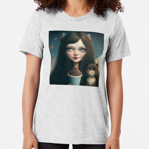 Mariecat and blacky the cat Tri-blend T-Shirt