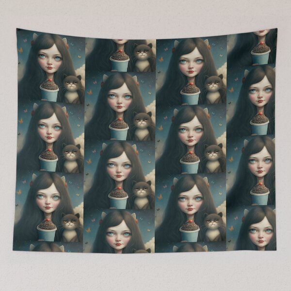 Item preview, Mariecat and blacky the cat  designed and sold by AliceMonberCom.