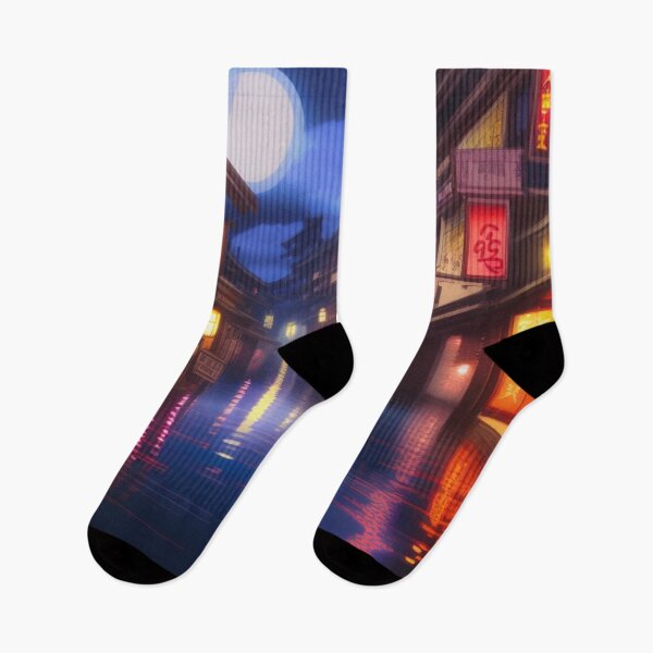 Item preview, Raining in Kōnan Japan Flooded Street designed and sold by DesignerKin.