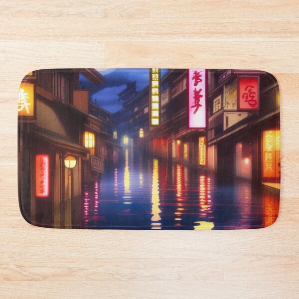 Item preview, Raining in Kōnan Japan Flooded Street designed and sold by DesignerKin.