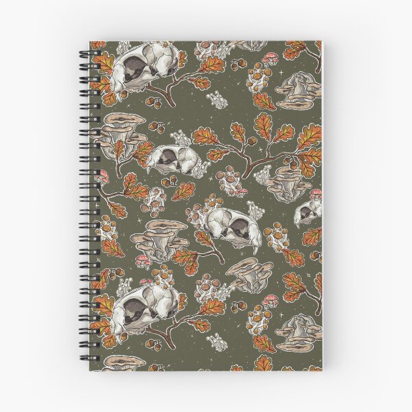 Item preview, Cat Skull Maxilla | Botanical Nature Pattern | Cat Skull Pattern (green) designed and sold by Karli Mogen.
