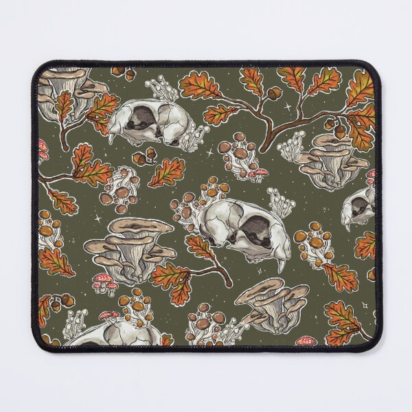 Item preview, Cat Skull Maxilla | Botanical Nature Pattern | Cat Skull Pattern (green) designed and sold by Karli Mogen.