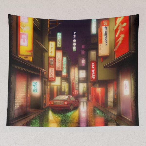 Item preview, Raining in Seto Japan Flooded Street designed and sold by DesignerKin.