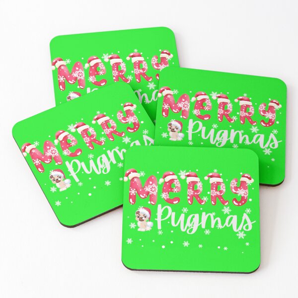 Item preview, Merry Pugmas. Festive Pugs. Christmas Pugs designed and sold by Doggymadness.