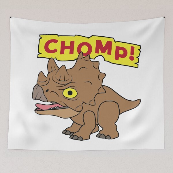 Aperçu de l'œuvre Chomp ! - Enfants Triceratops Dinosaur Baby Jurassic Youth créée et vendue par MarkFiveDesign.