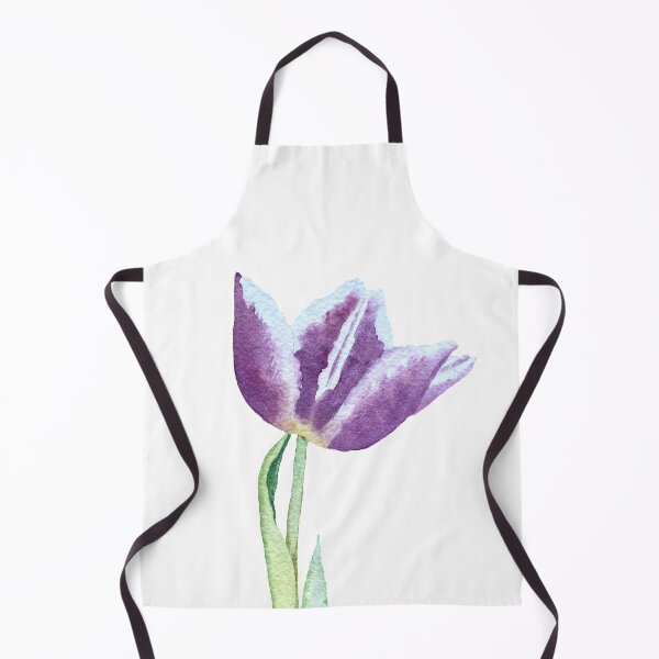 Item preview, Tulip violet flower bud a watercolor illustration designed and sold by Yana Mustafina | Boho Soulful Designs.