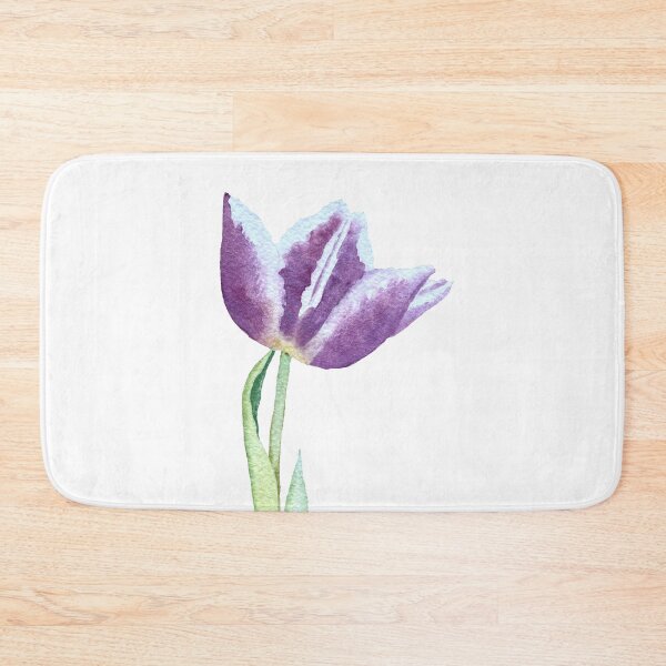 Item preview, Tulip violet flower bud a watercolor illustration designed and sold by Yana Mustafina | Boho Soulful Designs.