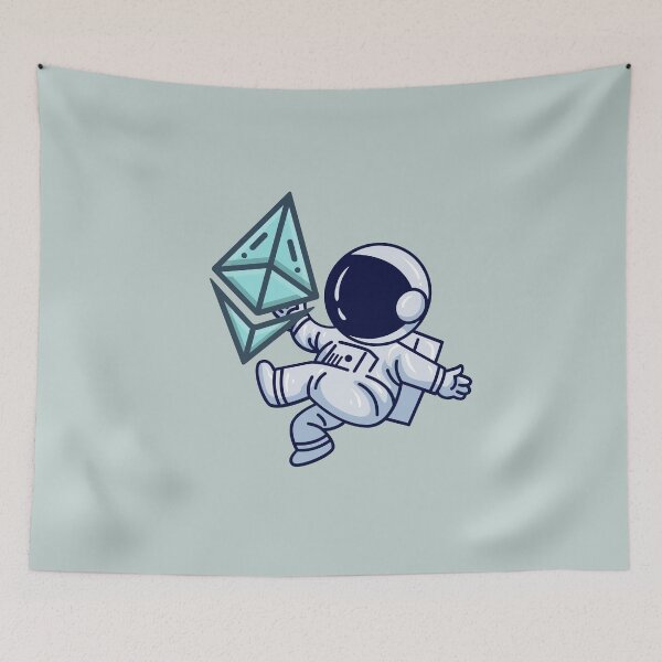 Item preview, Cute Astronaut Crypto design Ethereum  designed and sold by Crypmetal.