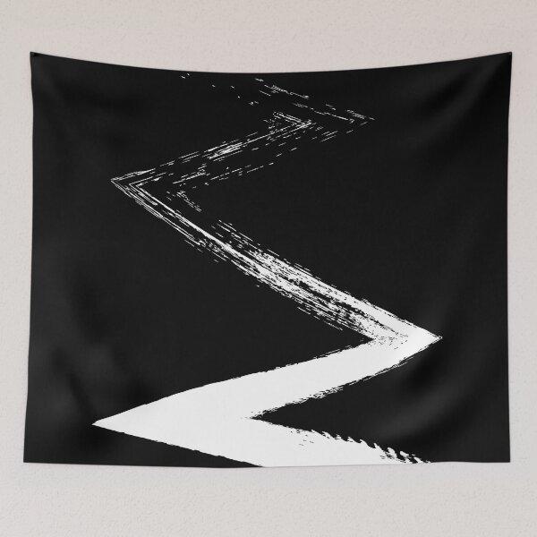 Item preview, Black and White brushstroke art - Line Logo abstract - streak designed and sold by ZooOfArt.