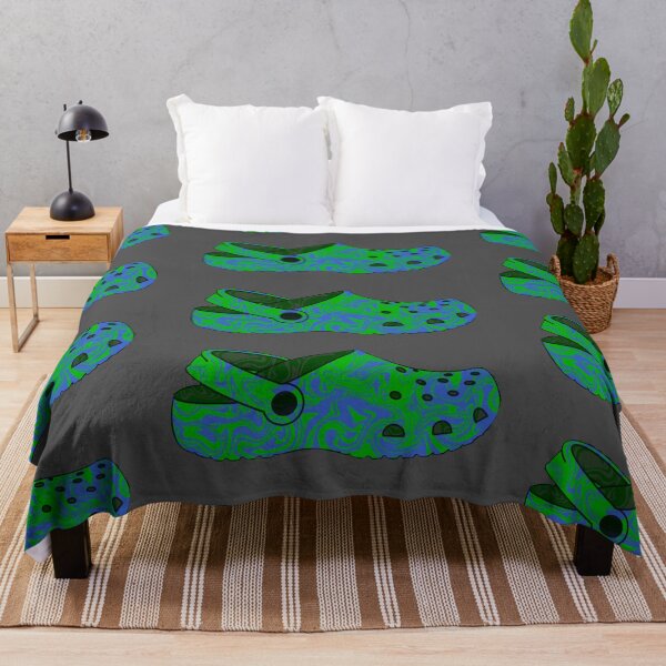 Item preview, Croc Life Tie Dye Blue Green designed and sold by FringeInk.