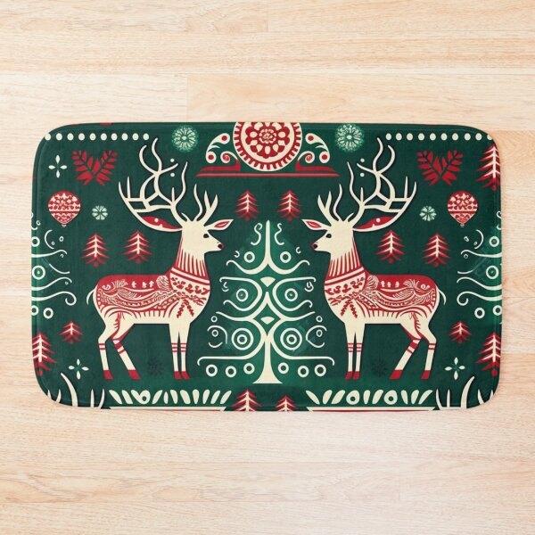 Item preview, Christmas Folkloric design with Trees and Reindeer designed and sold by thisisallahoax.