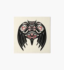 Raven Crow in a Pacific North West Style, Native American Style Art Board