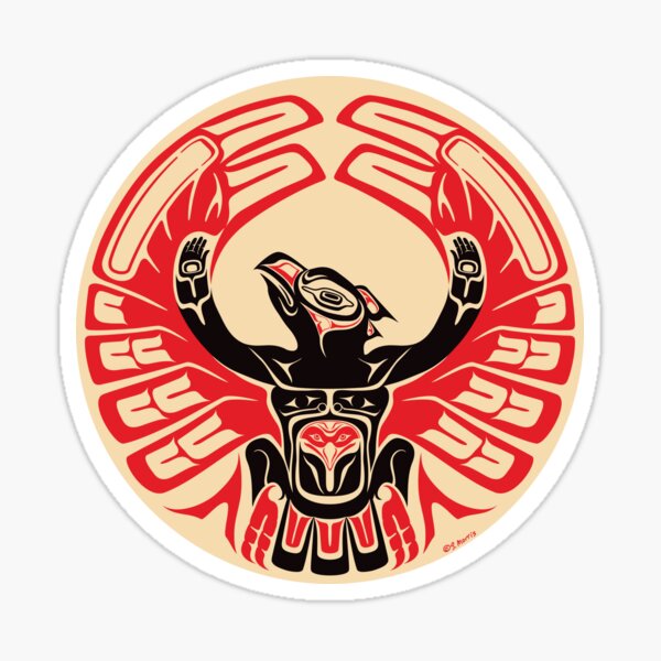 Item preview, Firebird Phoenix Thunderbird with Raised Wings, Native American Style designed and sold by VorpalVector.