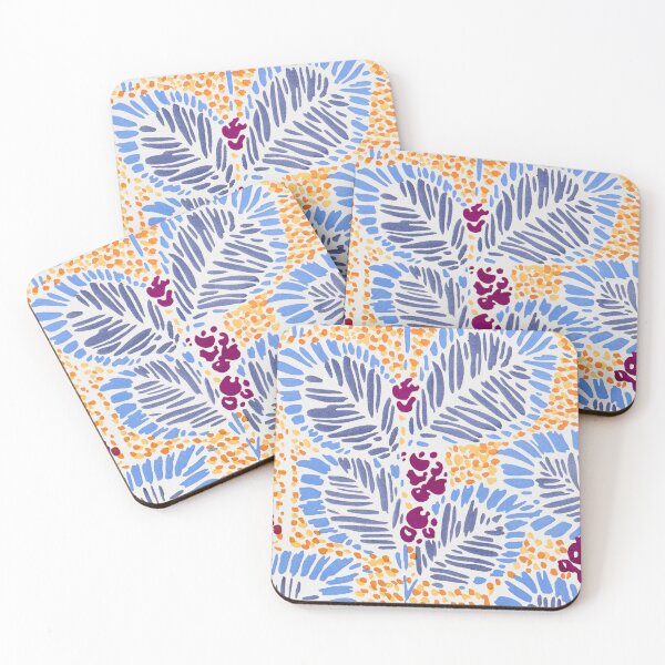 Item preview, EA Séguy botanical floral print – yellow and blue designed and sold by rpvga.